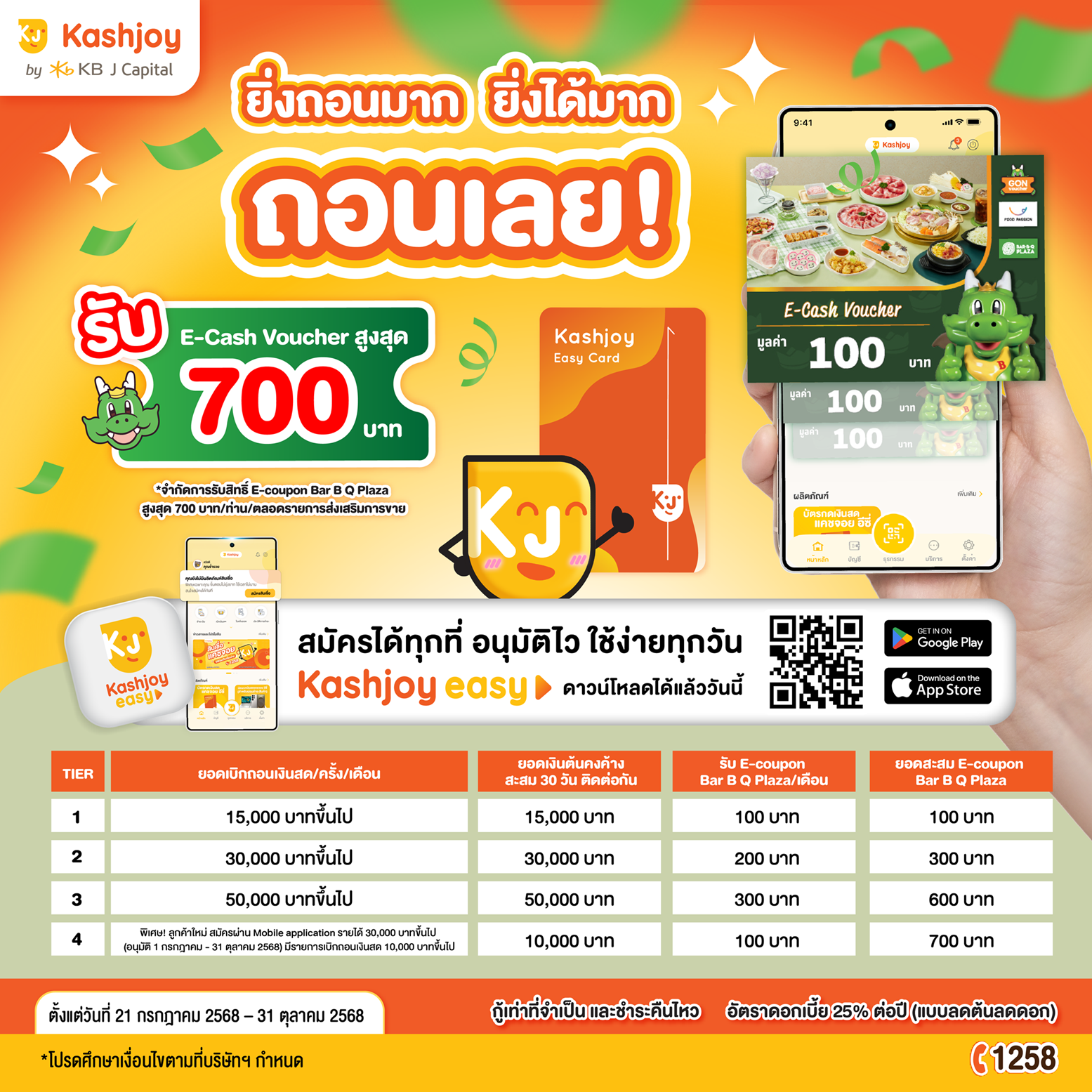 KB J CAPITAL โปรโมชั่น